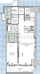 Ｏｎｅ　ＲＯＯＦ　Ｒｅｓｉｄｅｎｃｅ　Ｋｉｂａ　ＷＥＳＴの物件間取画像